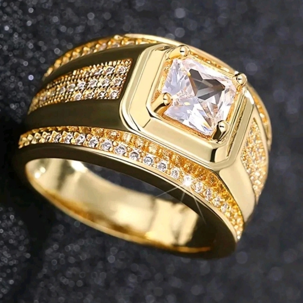 Luxury 2 Ct Micro Pave Lab Created Diamond Wedding Ring For Men Sz 7 - Picture 13 of 17
